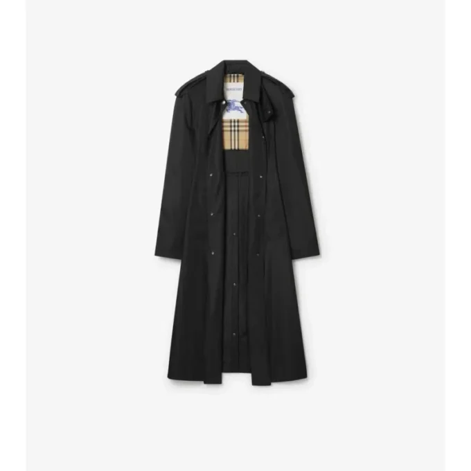 Lång nylon Car Coat med huva Lång nylon Car Coat med huva