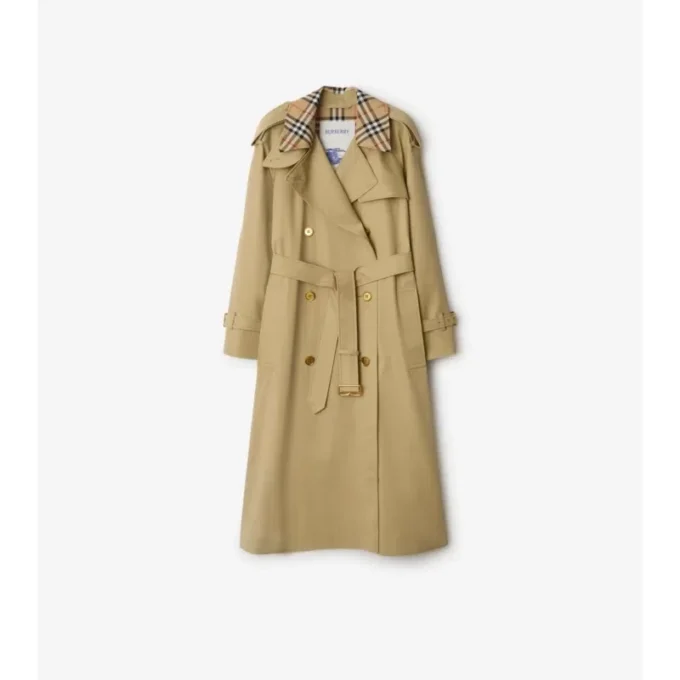 Lång rutig krage Castleford Trench Coat