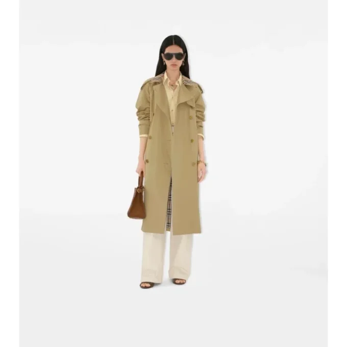 Lång rutig krage Castleford Trench Coat