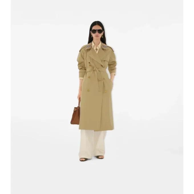 Lång rutig krage Castleford Trench Coat