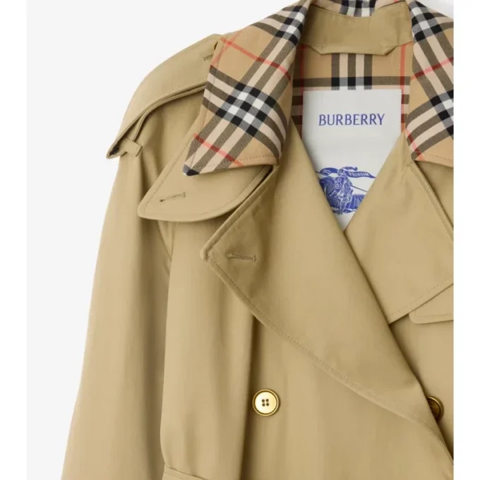 Lång rutig krage Castleford Trench Coat