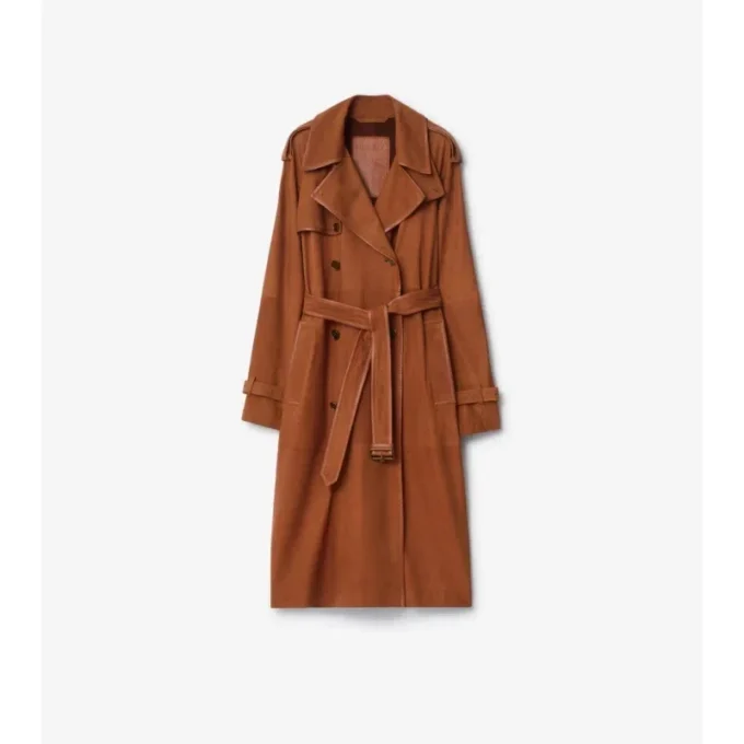 Lång Trench Coat i nubuck, Castleford Lång Trench Coat i nubuck, Castleford