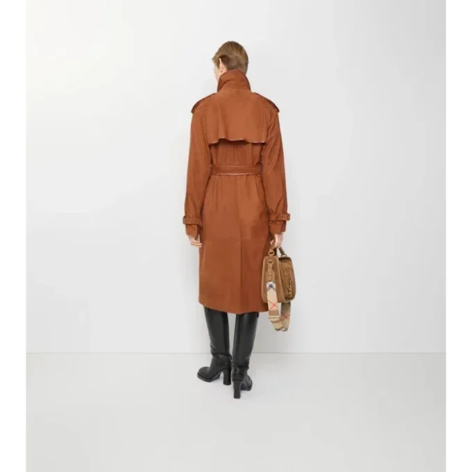Lång Trench Coat i nubuck, Castleford Lång Trench Coat i nubuck, Castleford