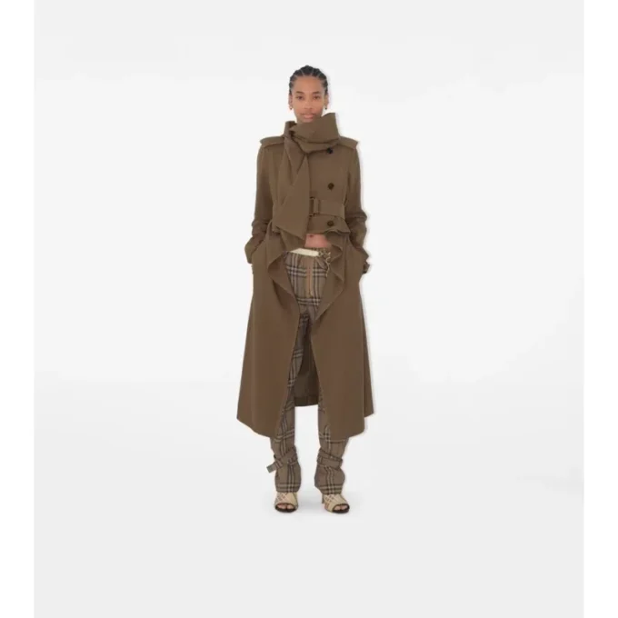 Lång Trench Coat i siden Lång Trench Coat i siden