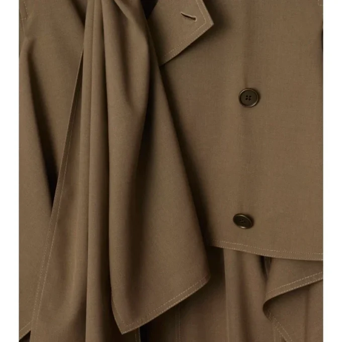 Lång Trench Coat i siden Lång Trench Coat i siden