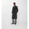 Lång trenchcoat i bondad stretchull Lång trenchcoat i bondad stretchull