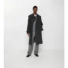 Lång trenchcoat i bondad stretchull Lång trenchcoat i bondad stretchull