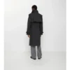 Lång trenchcoat i bondad stretchull Lång trenchcoat i bondad stretchull