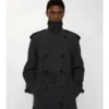Lång trenchcoat i bondad stretchull Lång trenchcoat i bondad stretchull