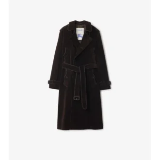 Lång trenchcoat i corduroy