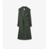 Lång trenchcoat i nylon med huva