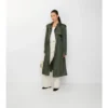 Lång trenchcoat i nylon med huva
