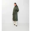 Lång trenchcoat i nylon med huva