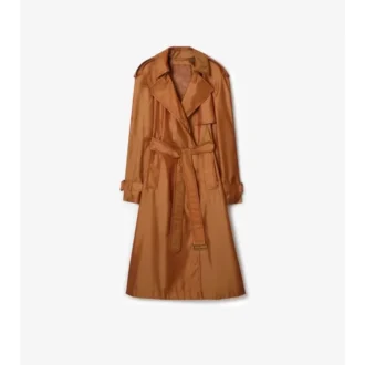 Lång trenchcoat i nylonblandning