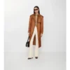 Lång trenchcoat i nylonblandning Lång trenchcoat i nylonblandning