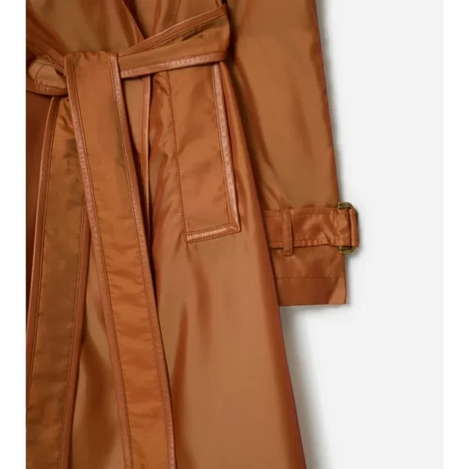 Lång trenchcoat i nylonblandning Lång trenchcoat i nylonblandning