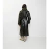 Lång trenchcoat i präglat läder Lång trenchcoat i präglat läder
