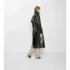 Lång trenchcoat i präglat läder Lång trenchcoat i präglat läder