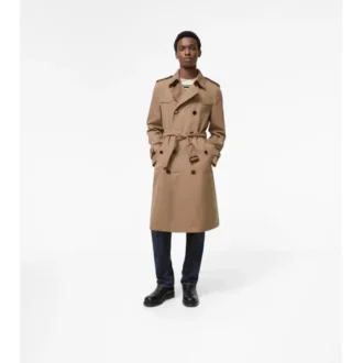 Lång trenchcoat i silke och bomull, Foxfield Lång trenchcoat i silke och bomull, Foxfield