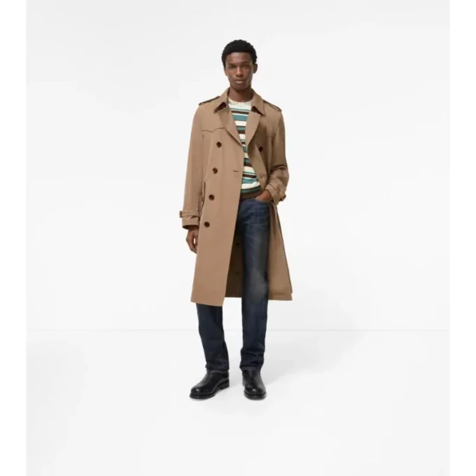 Lång trenchcoat i silke och bomull, Foxfield Lång trenchcoat i silke och bomull, Foxfield