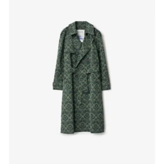 Lång trenchcoat i viskosblandning i barockstil