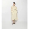 Lång Trerose-Trench Coat i canvas Lång Trerose-Trench Coat i canvas