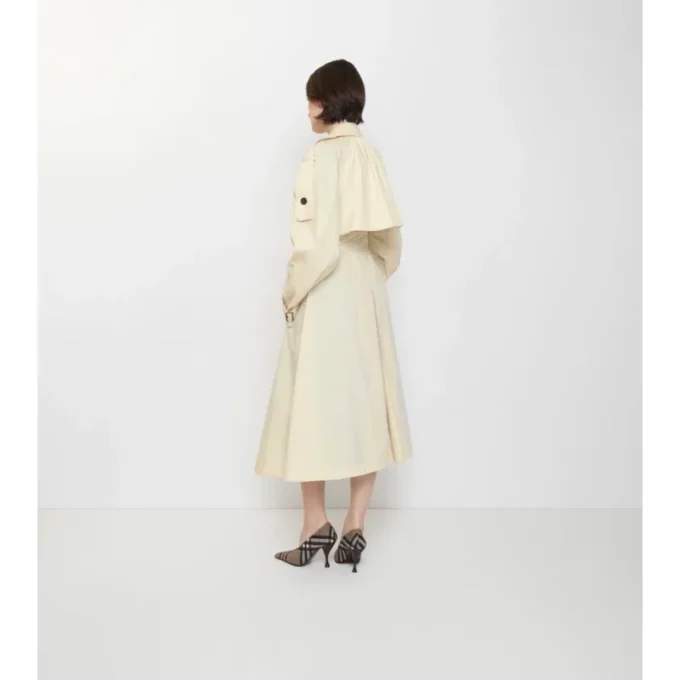 Lång Trerose-Trench Coat i canvas Lång Trerose-Trench Coat i canvas