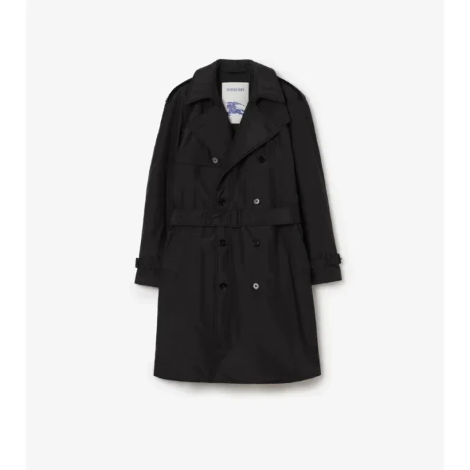 Lång, vadderad Trench Coat i bomull och nylon Lång, vadderad Trench Coat i bomull och nylon
