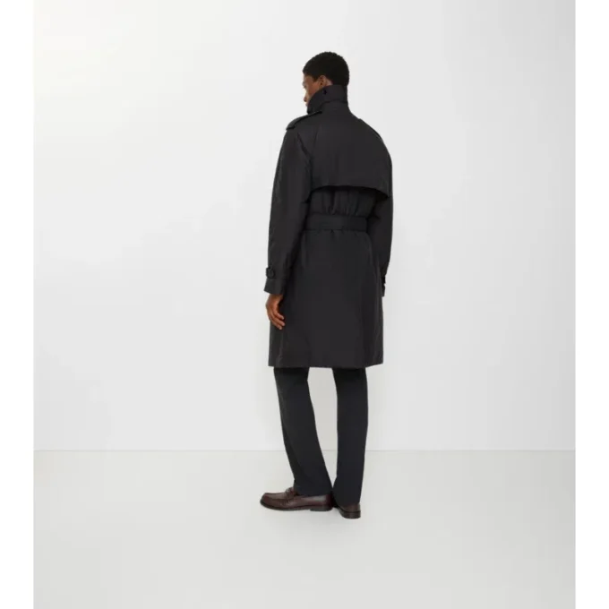 Lång, vadderad Trench Coat i bomull och nylon Lång, vadderad Trench Coat i bomull och nylon
