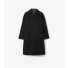 Lång vändbar Parkbury-Car Coat i rutig ull Lång vändbar Parkbury-Car Coat i rutig ull