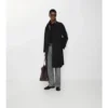 Lång vändbar Parkbury-Car Coat i rutig ull Lång vändbar Parkbury-Car Coat i rutig ull