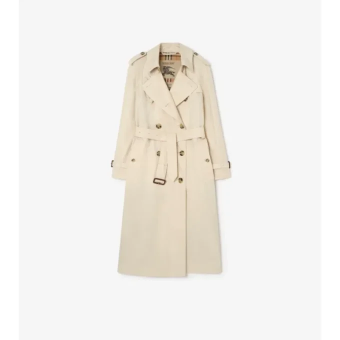 Lång Waterloo-trenchcoat i Tropical Gabardine Lång Waterloo-trenchcoat i Tropical Gabardine