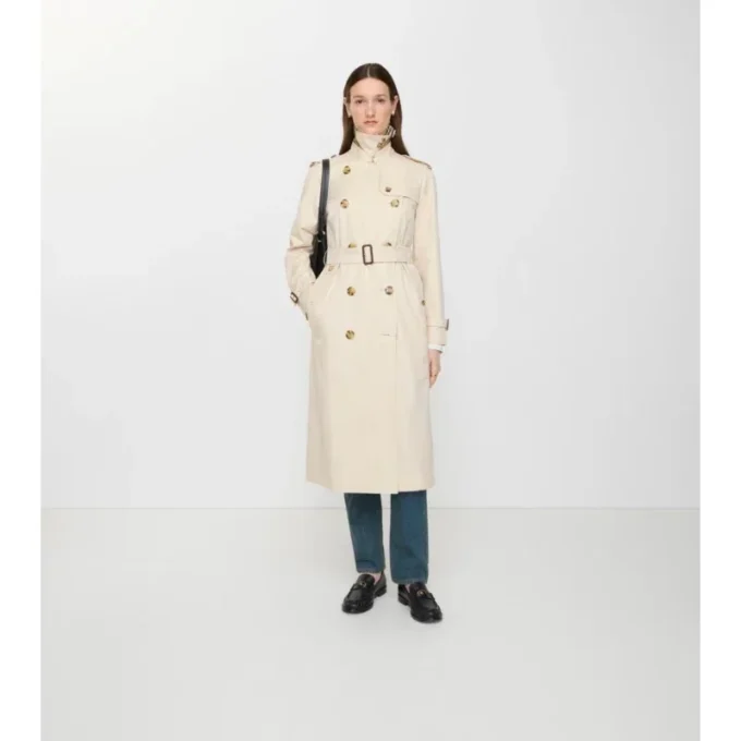 Lång Waterloo-trenchcoat i Tropical Gabardine Lång Waterloo-trenchcoat i Tropical Gabardine