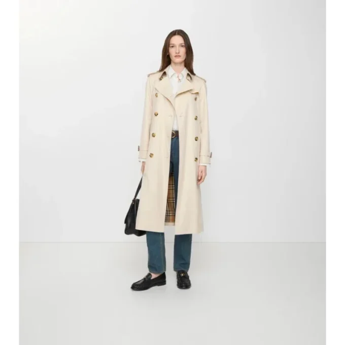 Lång Waterloo-trenchcoat i Tropical Gabardine Lång Waterloo-trenchcoat i Tropical Gabardine