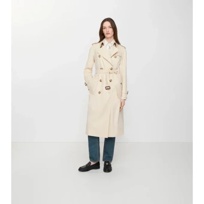 Lång Waterloo-trenchcoat i Tropical Gabardine Lång Waterloo-trenchcoat i Tropical Gabardine