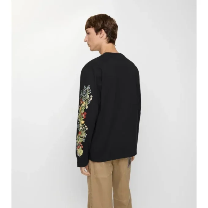 Långärmad bomullst-shirt med skogsmotiv Långärmad bomullst-shirt med skogsmotiv