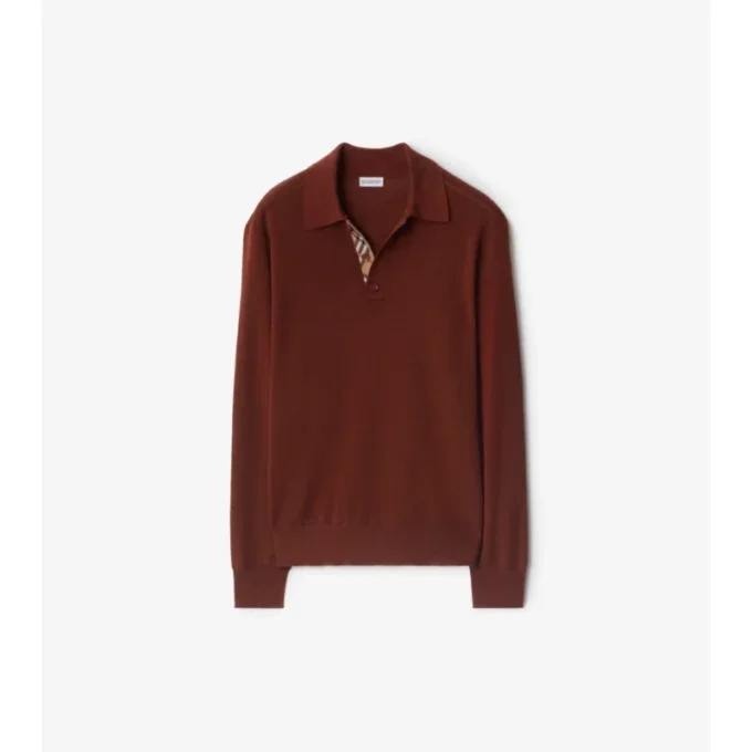 Långärmad polotröja i ull Långärmad polotröja i ull