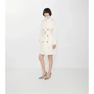 Lätt Trench Coat i bomull i medellängd, Belgravia
