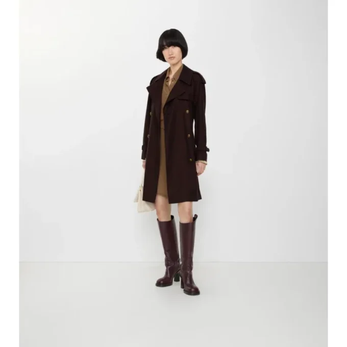 Medellång Gabardine Trench Coat från Castleford Medellång Gabardine Trench Coat från Castleford