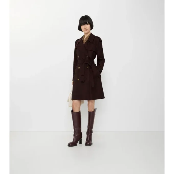 Medellång Gabardine Trench Coat från Castleford Medellång Gabardine Trench Coat från Castleford