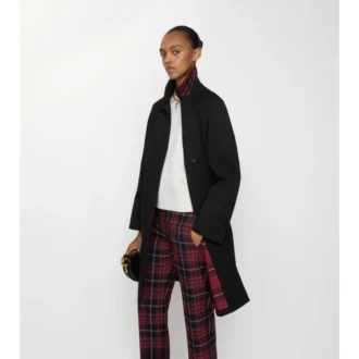 Mellanglång Camden-Car Coat i Gabardine