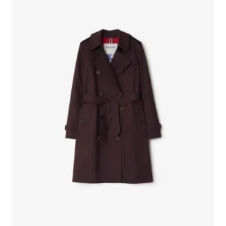 Mellanglång Kensington-trenchcoat i Gabardine