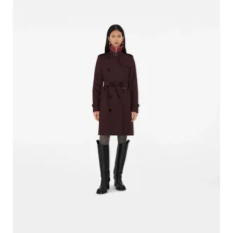 Mellanglång Kensington-trenchcoat i Gabardine
