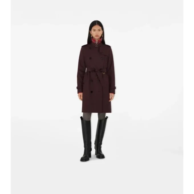 Mellanglång Kensington-trenchcoat i Gabardine Mellanglång Kensington-trenchcoat i Gabardine