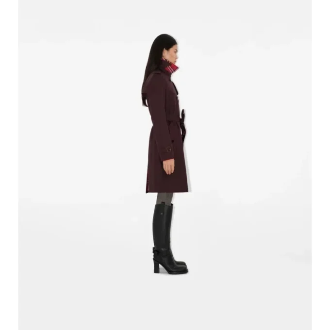 Mellanglång Kensington-trenchcoat i Gabardine Mellanglång Kensington-trenchcoat i Gabardine