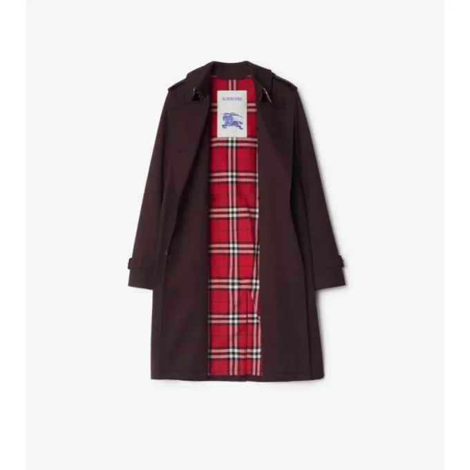 Mellanglång Kensington-trenchcoat i Gabardine Mellanglång Kensington-trenchcoat i Gabardine