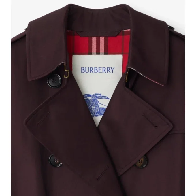 Mellanglång Kensington-trenchcoat i Gabardine Mellanglång Kensington-trenchcoat i Gabardine