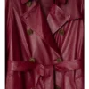 Mellanglång Kensington-trenchcoat i läder Mellanglång Kensington-trenchcoat i läder