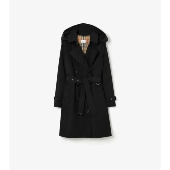 Mellanglång Kensington-trenchcoat i taft Mellanglång Kensington-trenchcoat i taft