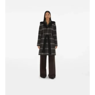 Mellanglång vändbar ull Car Coat Mellanglång vändbar ull Car Coat